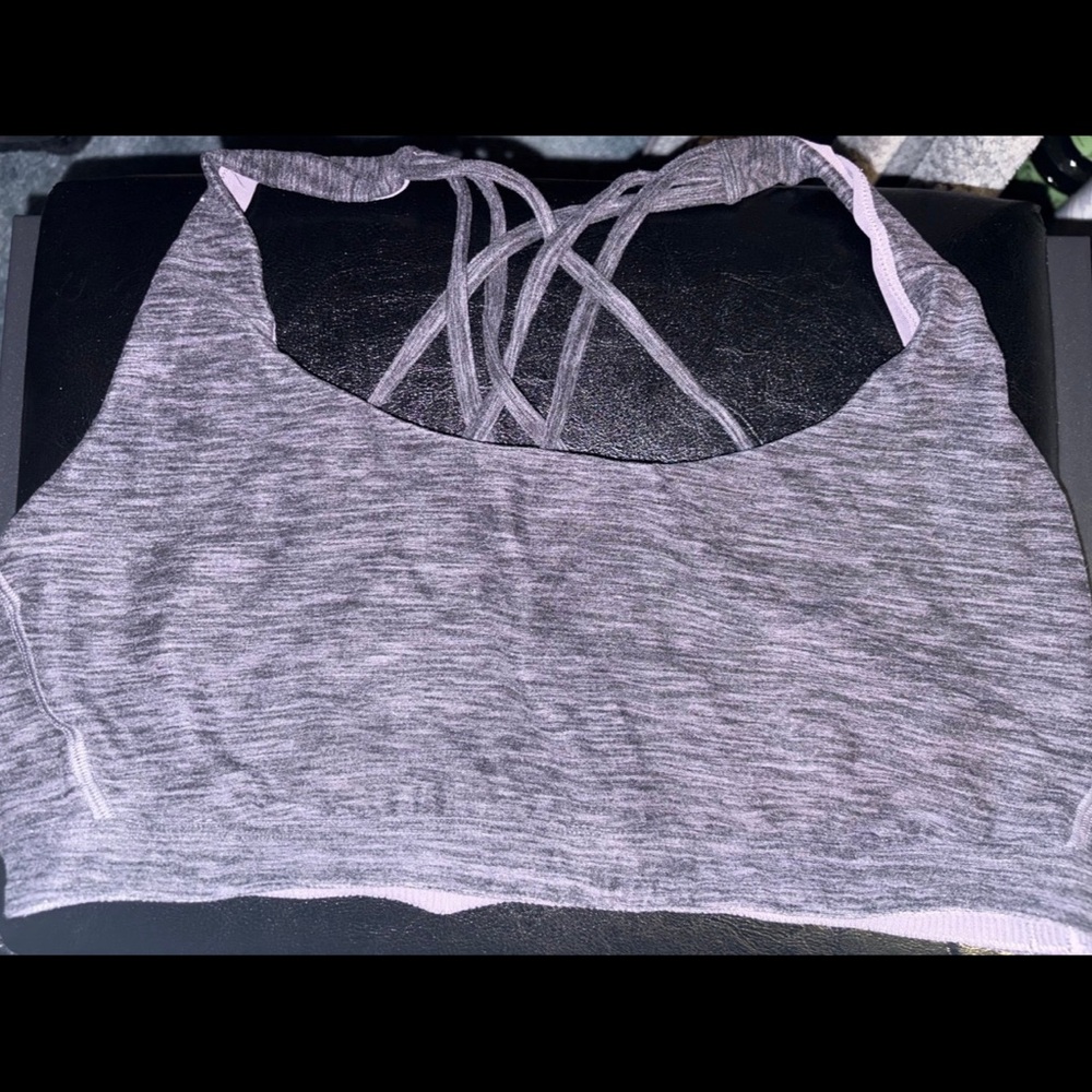 Gray VS Strappy Sports Bra
